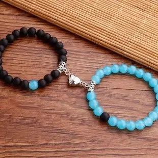 Black Frosted Stone Crown Lion Head Bracelet Set — feature 9