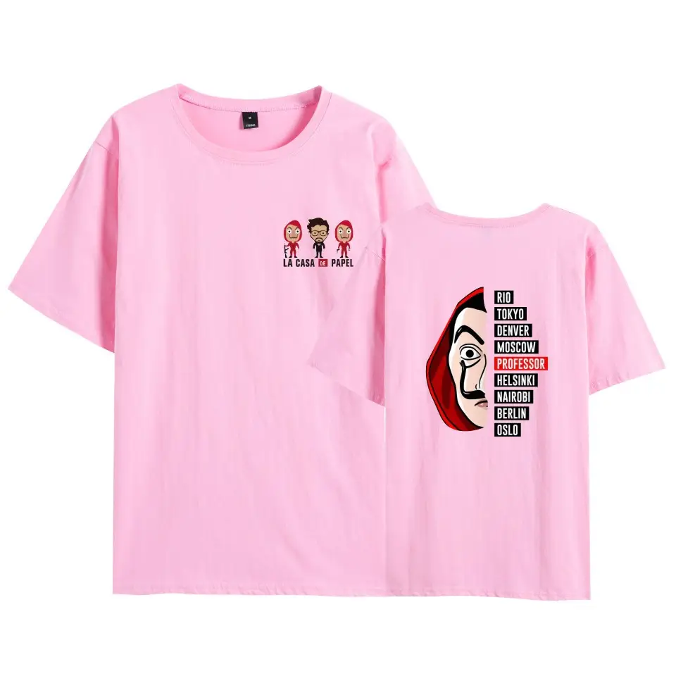 Men Women Black T-Shirt La Casa en Papel Mask Print - Image 16