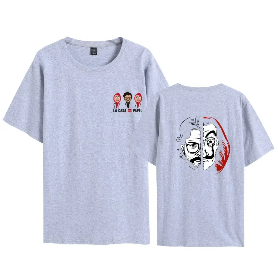 Men Women Black T-Shirt La Casa en Papel Mask Print - Image 20
