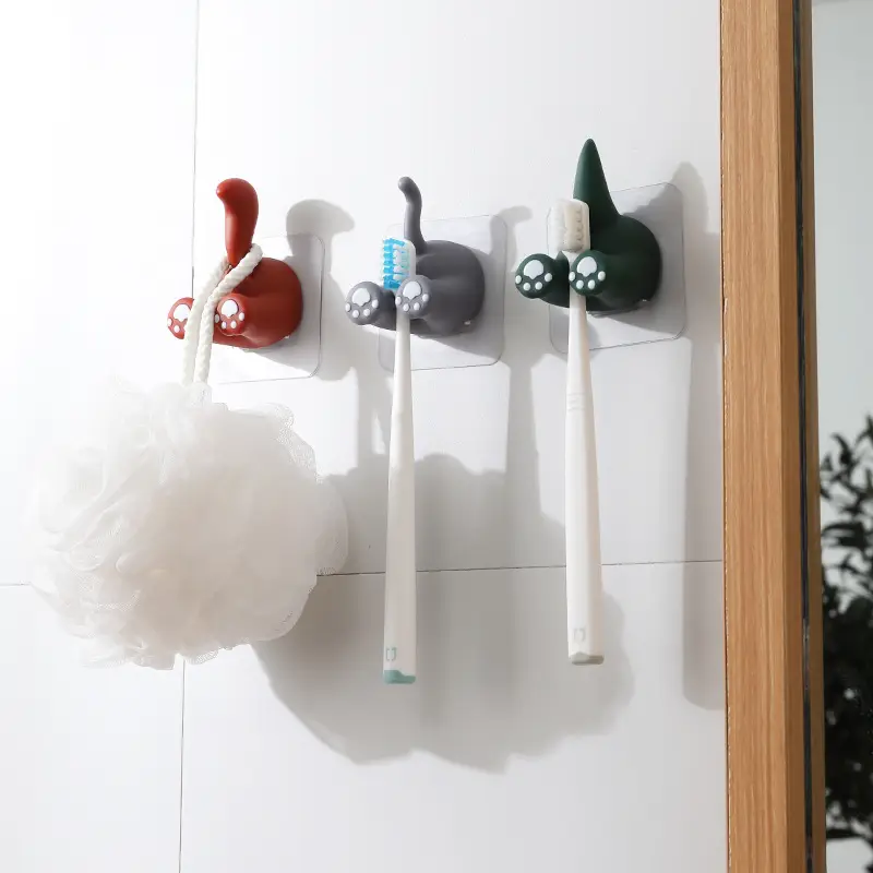 Cute Cartoon Toothbrush Hanger with Plush Ear - Image 5
