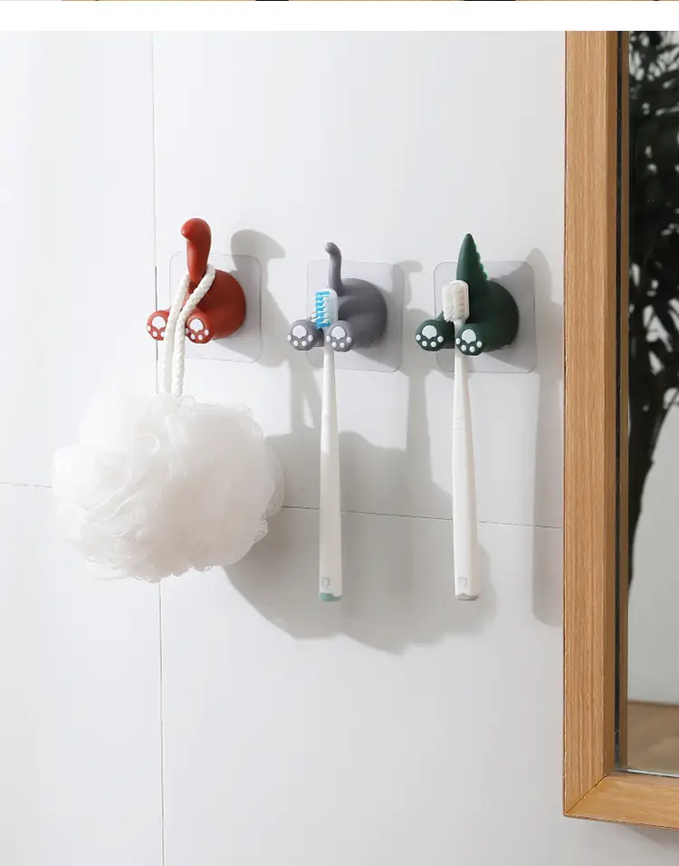 Cute Cartoon Toothbrush Hanger with Plush Ear — feature 12