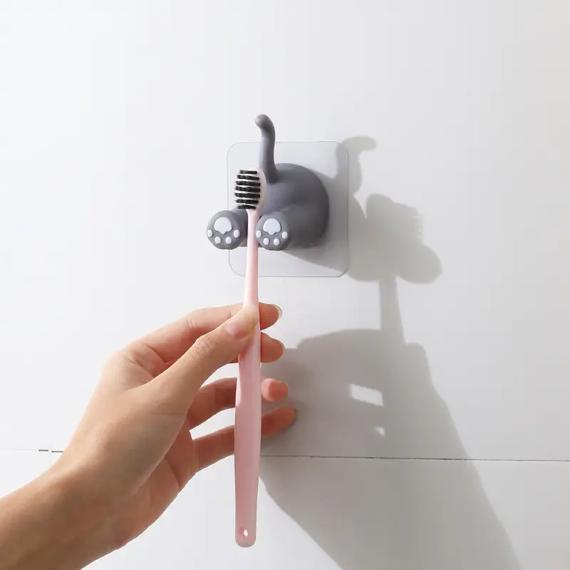 Cute Cartoon Toothbrush Hanger with Plush Ear — feature 22