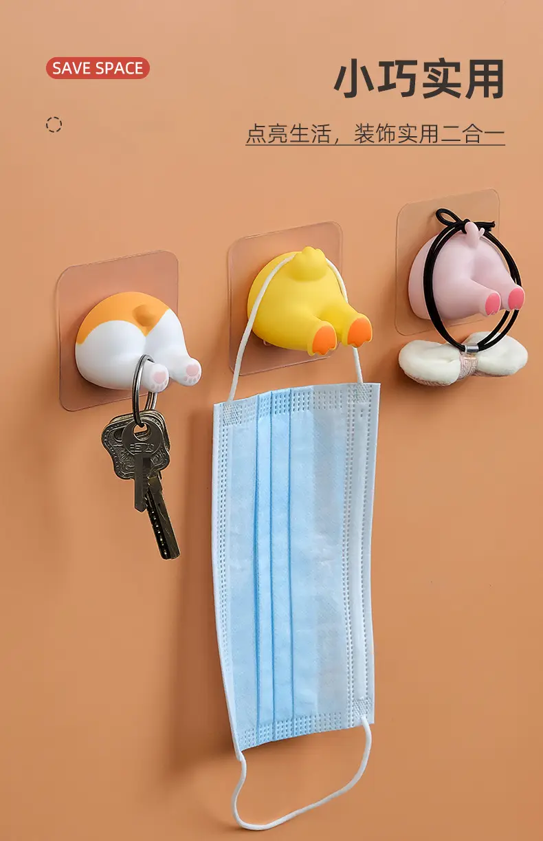 Cute Cartoon Toothbrush Hanger with Plush Ear — feature 8