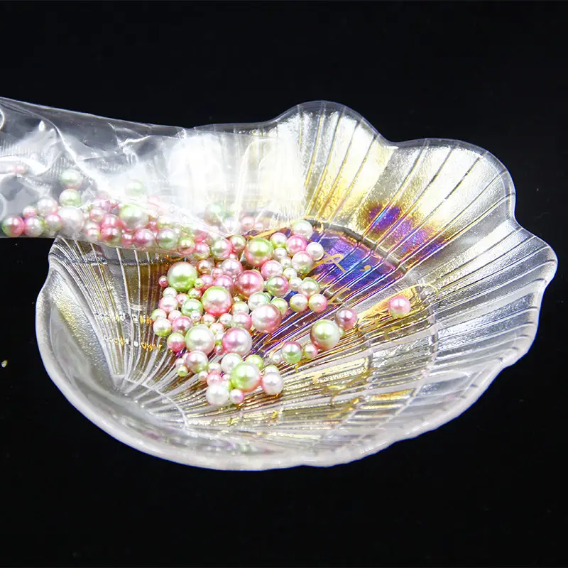 Round Gradient Pearl Cream Gum Dropping Material
