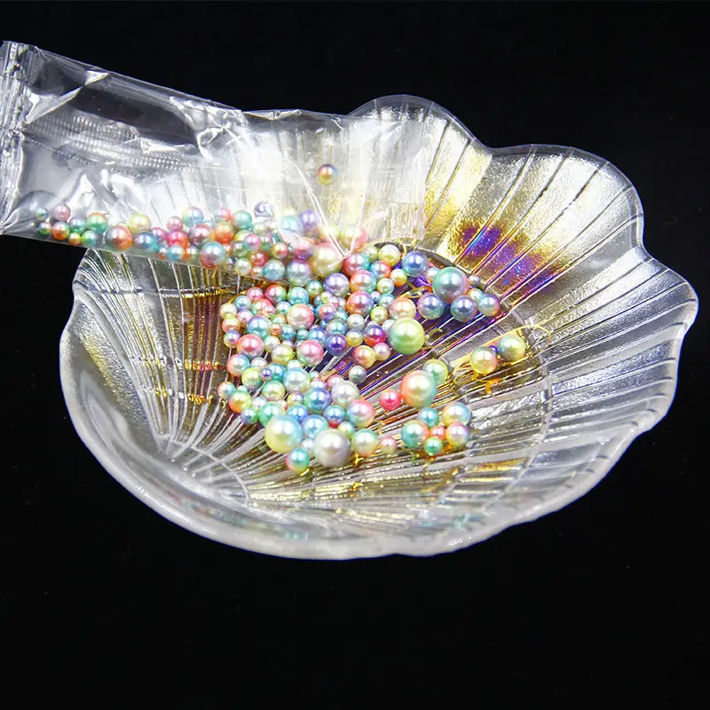 Round Gradient Pearl Cream Gum Dropping Material