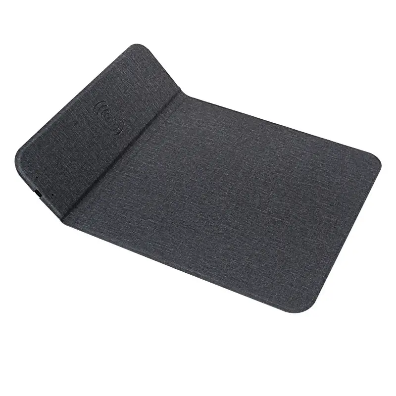 Wireless Charging Mouse Pad with Phone Holder Foldable Black - Image 4