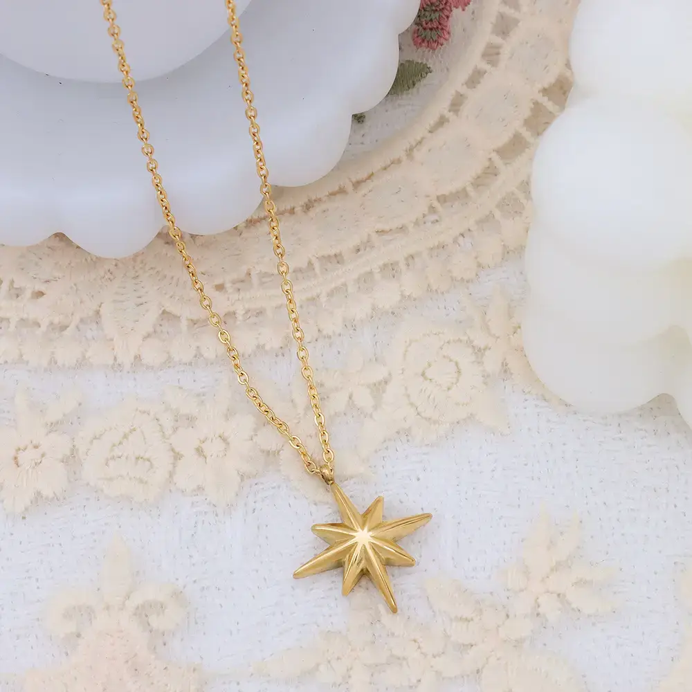 Gold Star Pendant Necklace for Women - Image 3