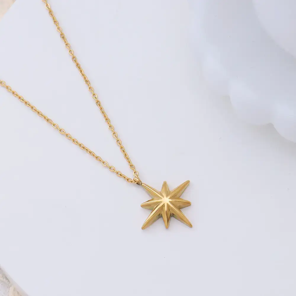 Gold Star Pendant Necklace for Women - Image 4