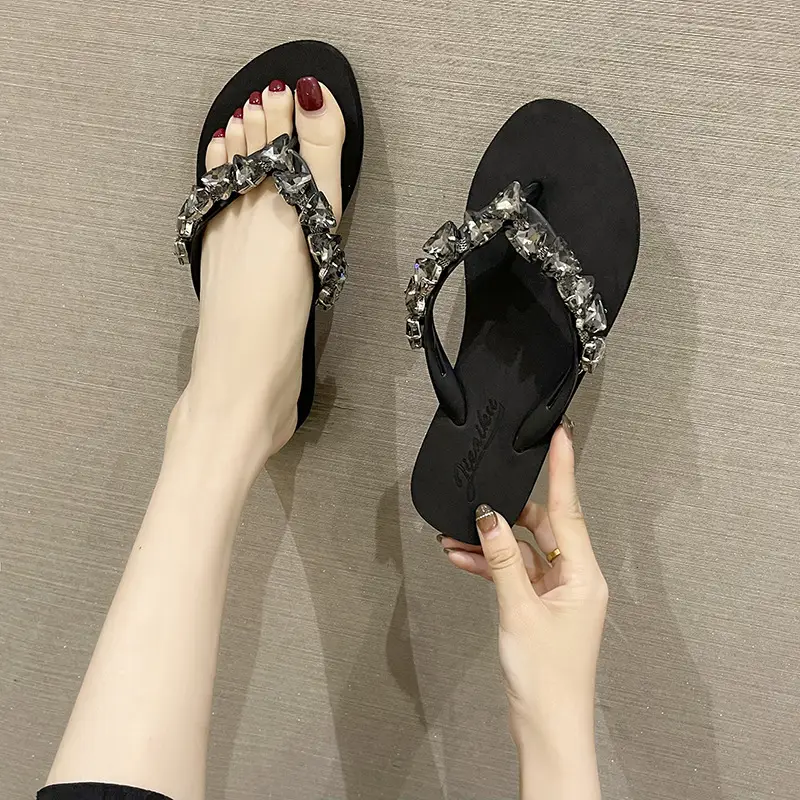 Women's Diamond Rhinestone Triangular Slippers Summer