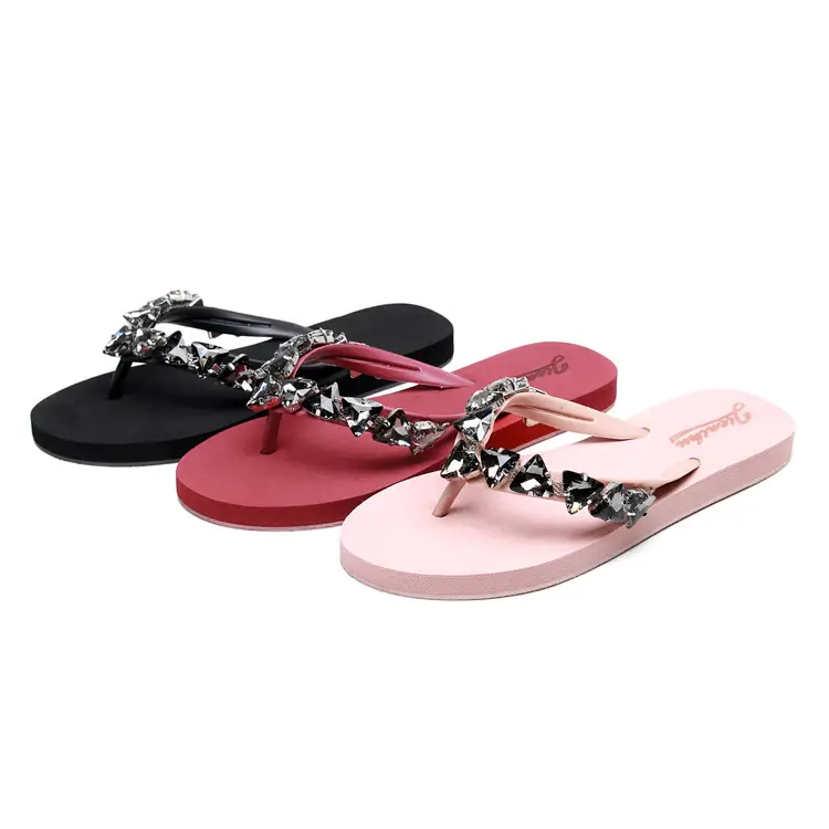 Women's Diamond Rhinestone Triangular Slippers Summer