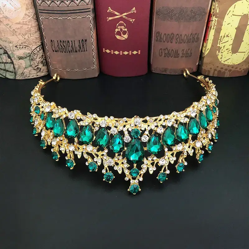 Luxury Bridal Crown Hairbands Multi Color Rhinestone Korean Style - Image 11