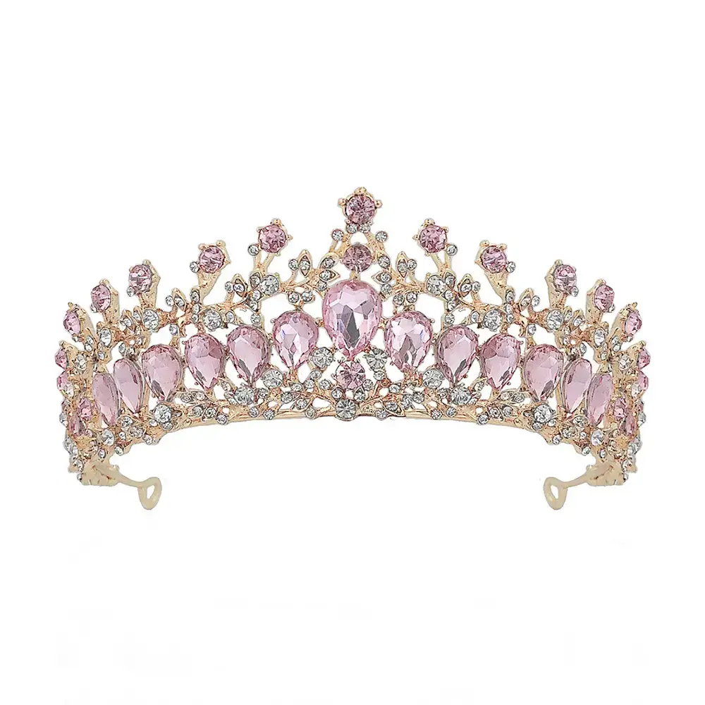 Luxury Bridal Crown Hairbands Multi Color Rhinestone Korean Style - Image 6
