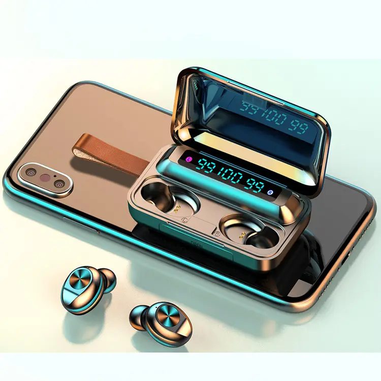 F9 Bluetooth Headset 5.0 Binaural Power Display Touch Sports Charging - Image 8