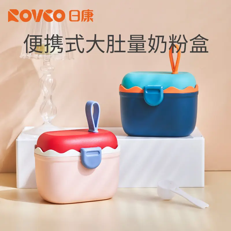 Portable Milk Powder Box for Babies, 3-Layer Side Opening, Blue & Pink - Image 7