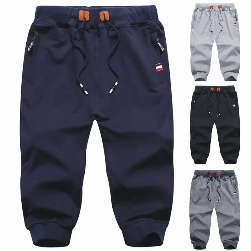 Black Knitted Sports Shorts for Boys Large