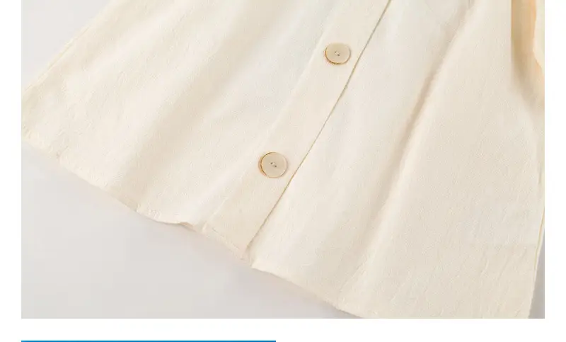 Girls Cotton Button Top 2025 Single Breasted 180g — feature 17