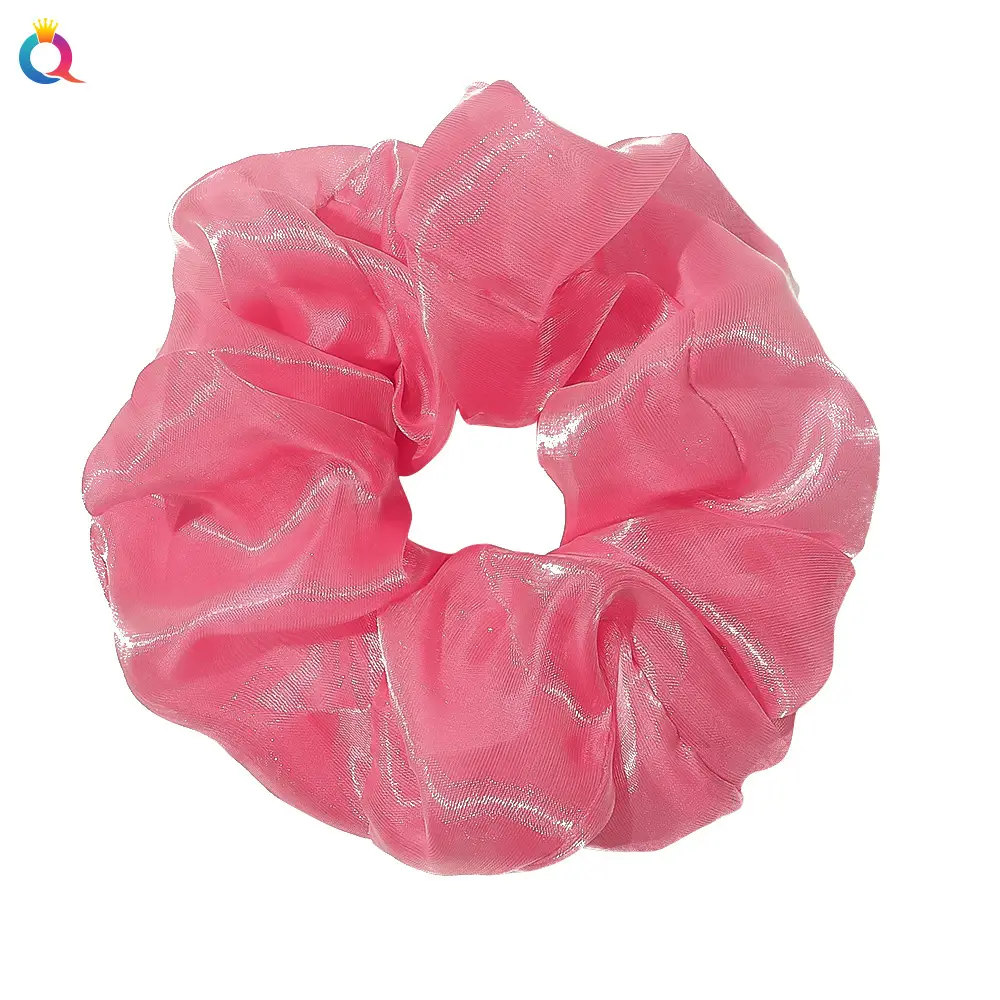 Green Silk Hair Scrunchie for Women