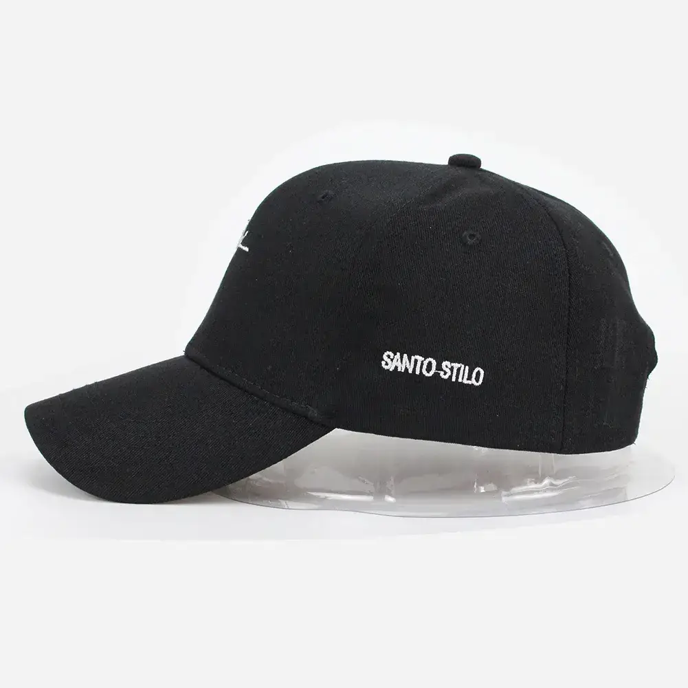 Men White Cross Stitch Cap with "Santo Stic" Brand - Image 4