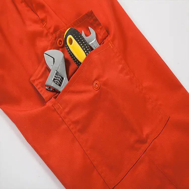 Orange Reflective Safety Work Shirt with Embroidered Logo - Image 4