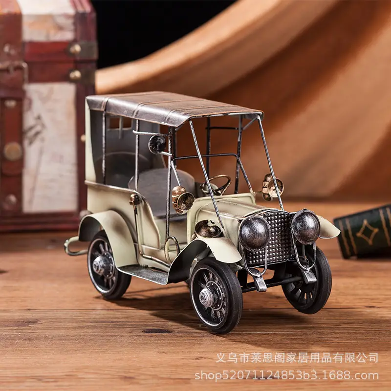 Retro Iron Car Ornament for Home Decor - Image 5