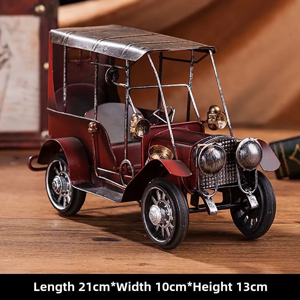 Retro Iron Car Ornament for Home Decor - Image 2