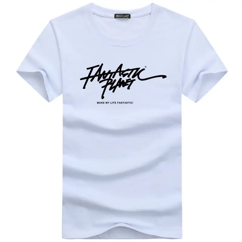 Men Korean Base Short Sleeve T-Shirt White 2018 - Image 5
