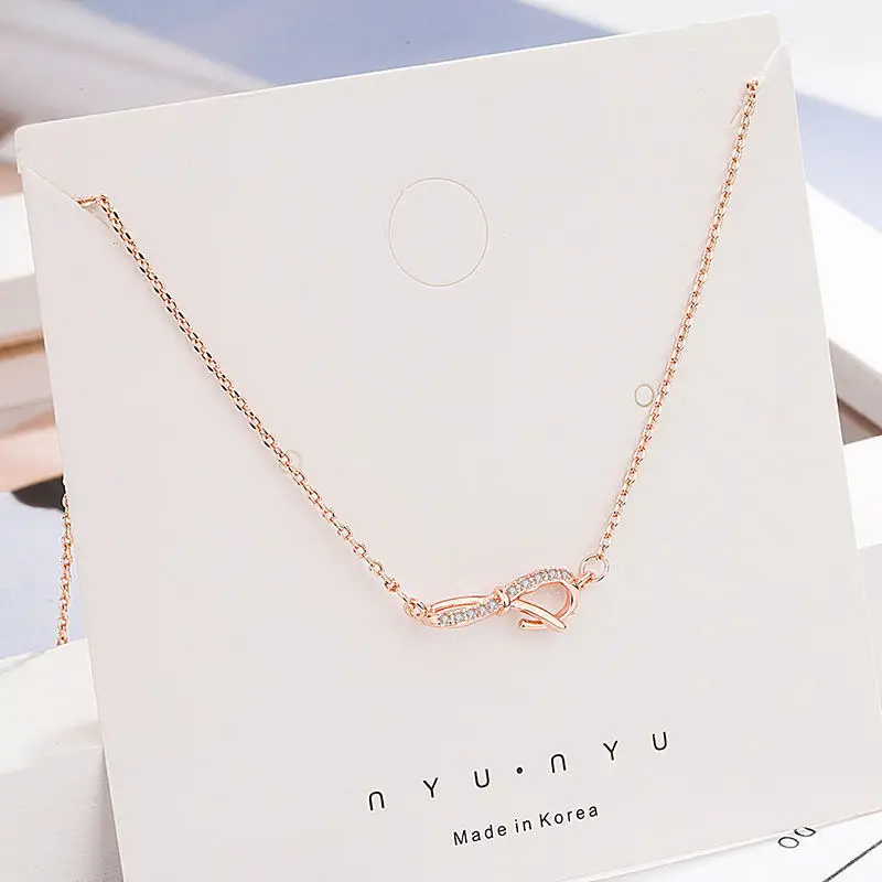 Korean Gold Butterfly Necklace with Earrings for Women - Image 4