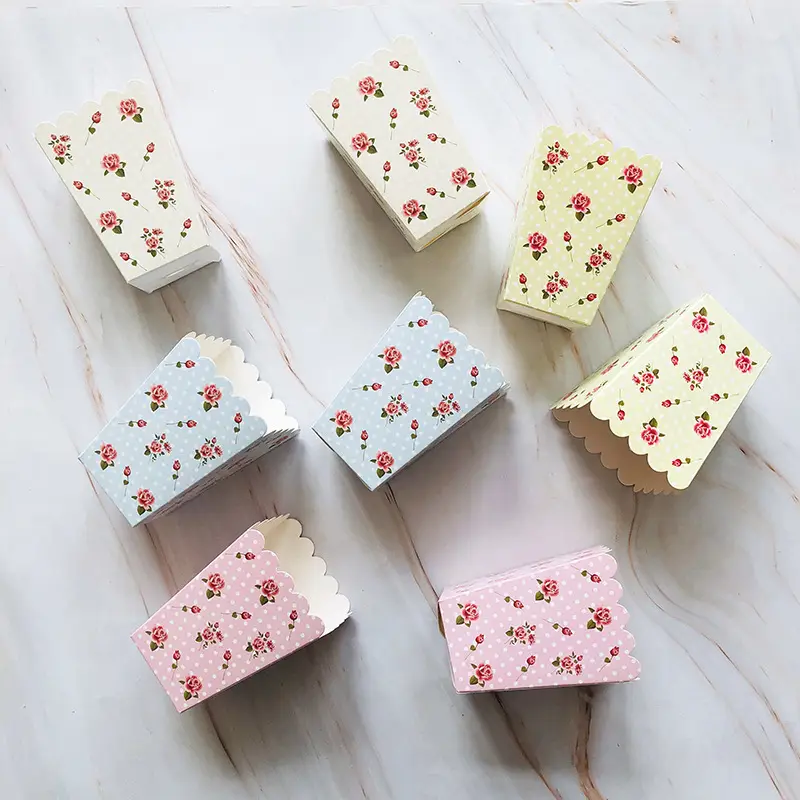 Popcorn Box Hot Stamped Pink Striped Decor - Image 48