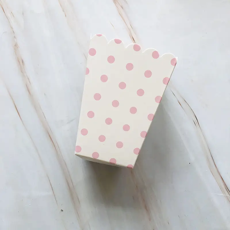 Popcorn Box Hot Stamped Pink Striped Decor - Image 10