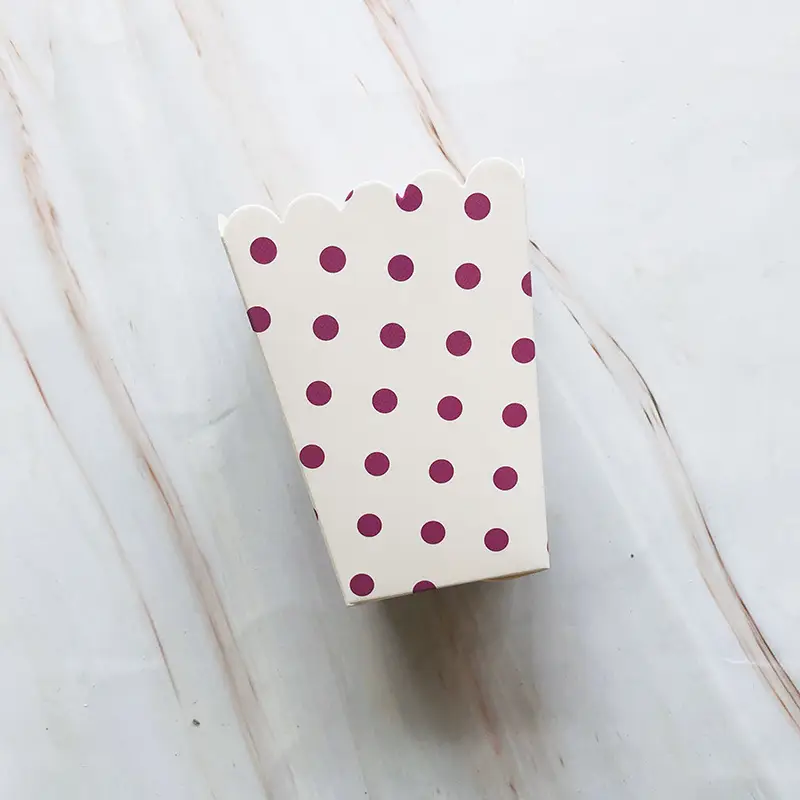 Popcorn Box Hot Stamped Pink Striped Decor - Image 11