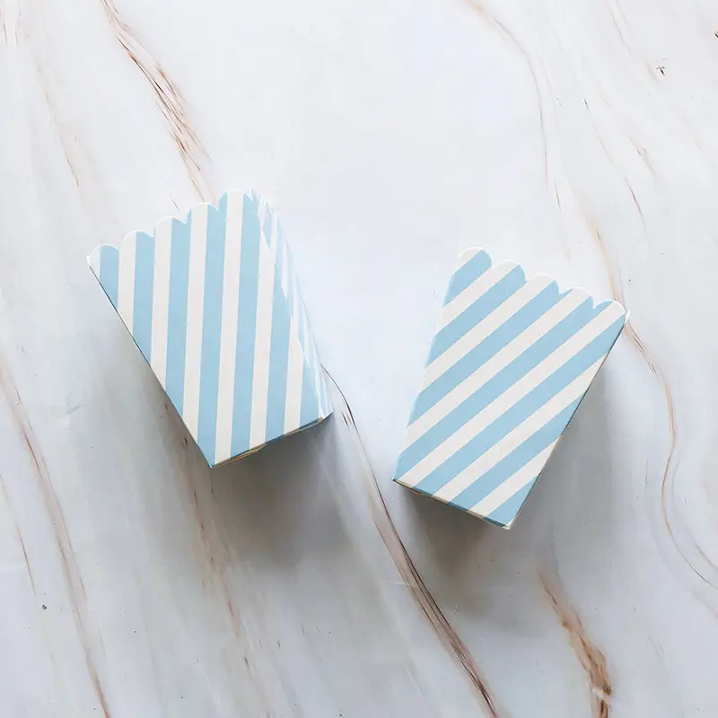 Popcorn Box Hot Stamped Pink Striped Decor - Image 17