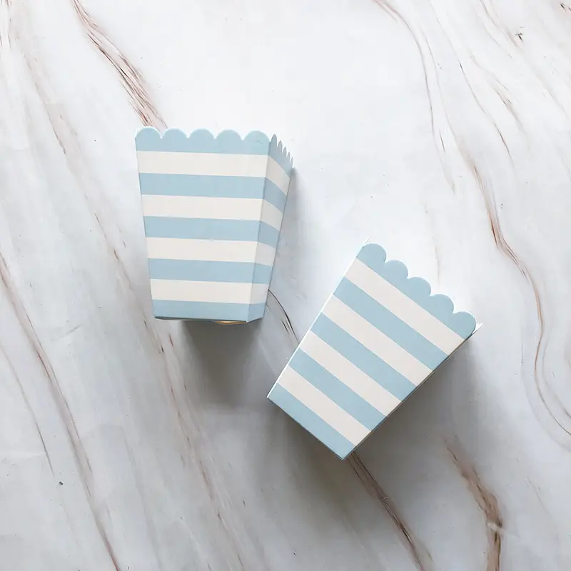Popcorn Box Hot Stamped Pink Striped Decor - Image 24