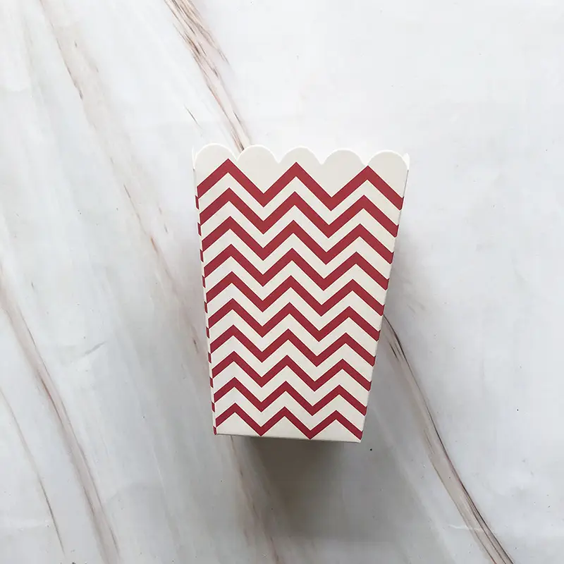 Popcorn Box Hot Stamped Pink Striped Decor - Image 27