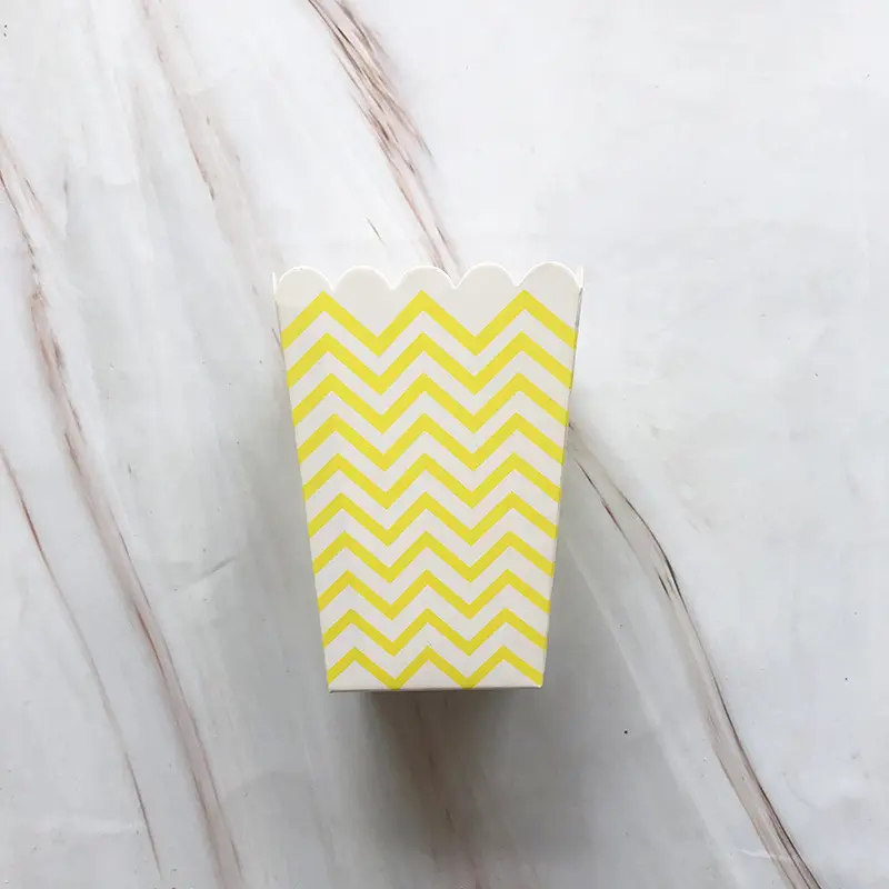 Popcorn Box Hot Stamped Pink Striped Decor - Image 30