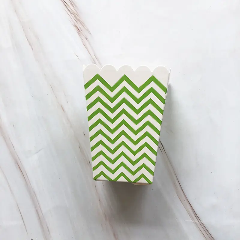 Popcorn Box Hot Stamped Pink Striped Decor - Image 31