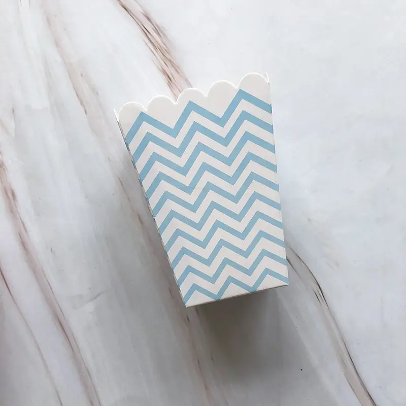 Popcorn Box Hot Stamped Pink Striped Decor - Image 32