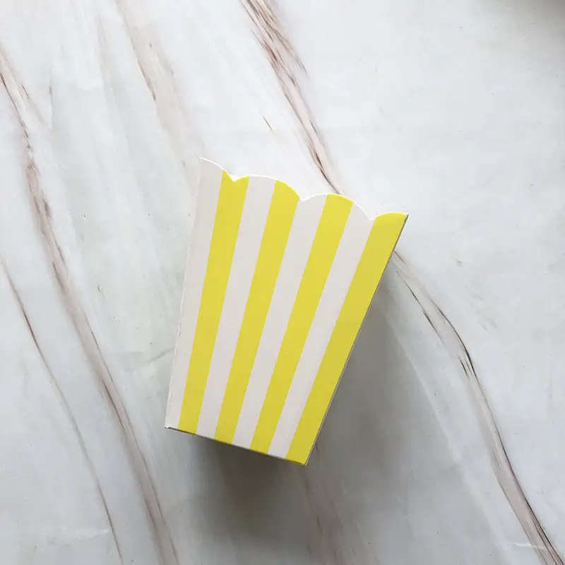 Popcorn Box Hot Stamped Pink Striped Decor - Image 34