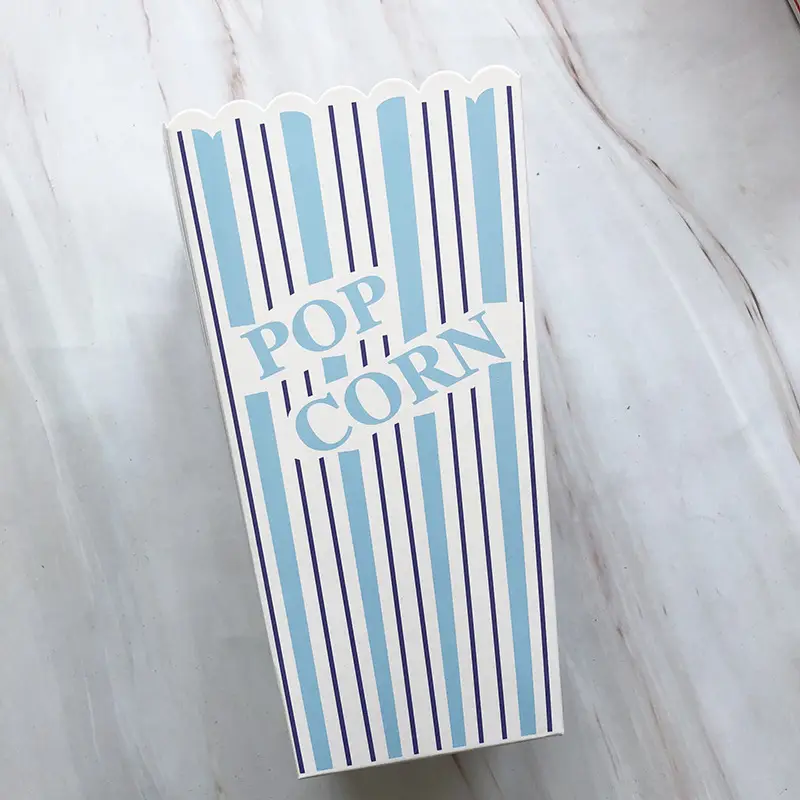 Popcorn Box Hot Stamped Pink Striped Decor - Image 39