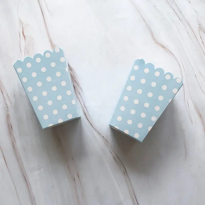 Popcorn Box Hot Stamped Pink Striped Decor - Image 4
