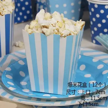 Popcorn Box Hot Stamped Pink Striped Decor - Image 42