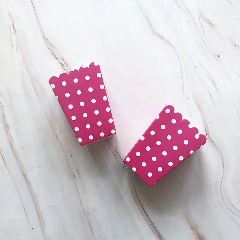 Popcorn Box Hot Stamped Pink Striped Decor - Image 7