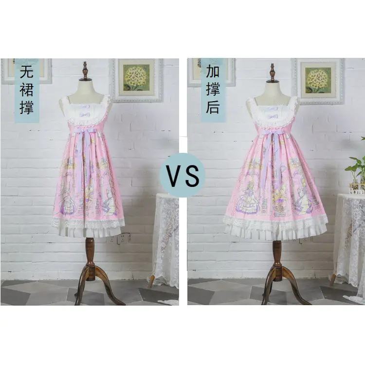 White Tiered Pannier Lolita Petticoat Skirt - Image 5