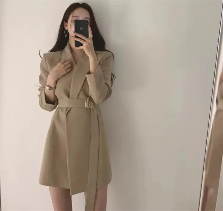 Korean Version 2026 Ins-Style Black Belted Blazer for Women — feature 10