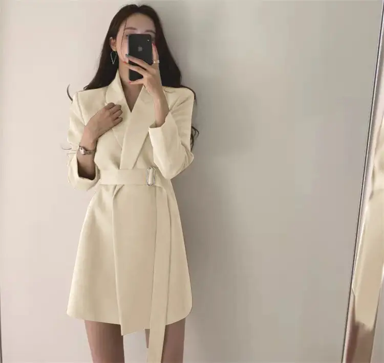 Korean Version 2026 Ins-Style Black Belted Blazer for Women — feature 23