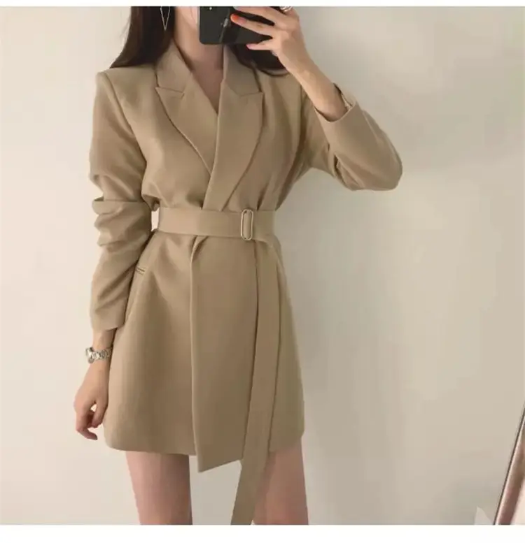 Korean Version 2026 Ins-Style Black Belted Blazer for Women — feature 6