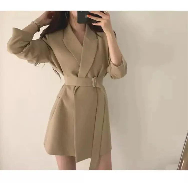 Korean Version 2026 Ins-Style Black Belted Blazer for Women — feature 8