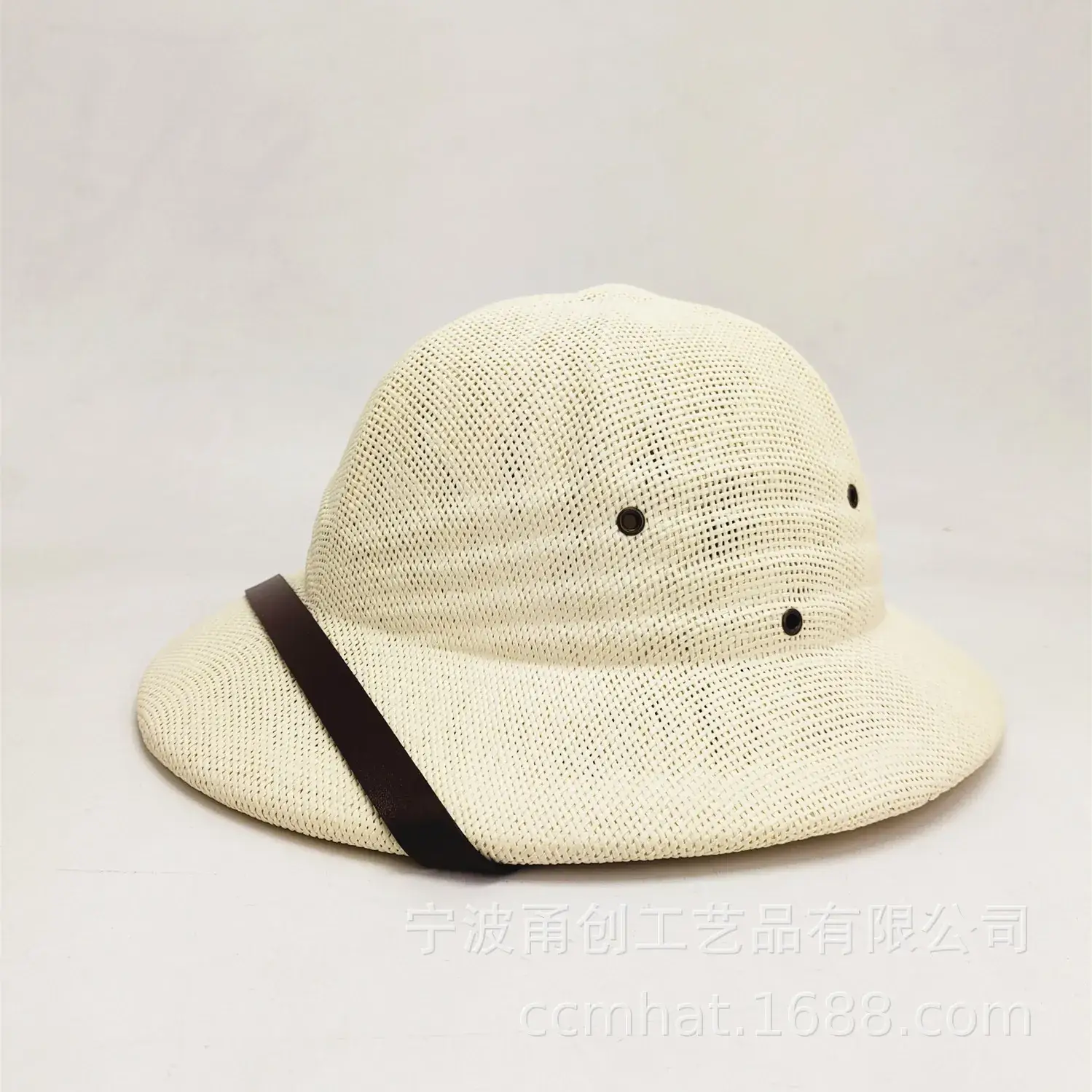 Men Straw Bucket Hat with Belt for Summer - Image 10