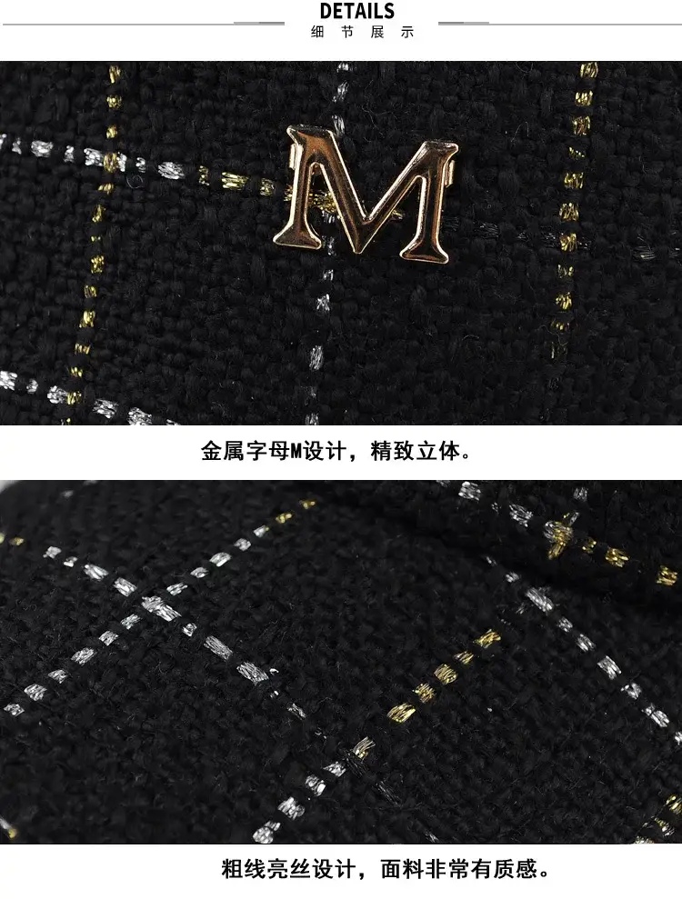 Women Korean Style Baseball Cap with Chain & Crystal — feature 9