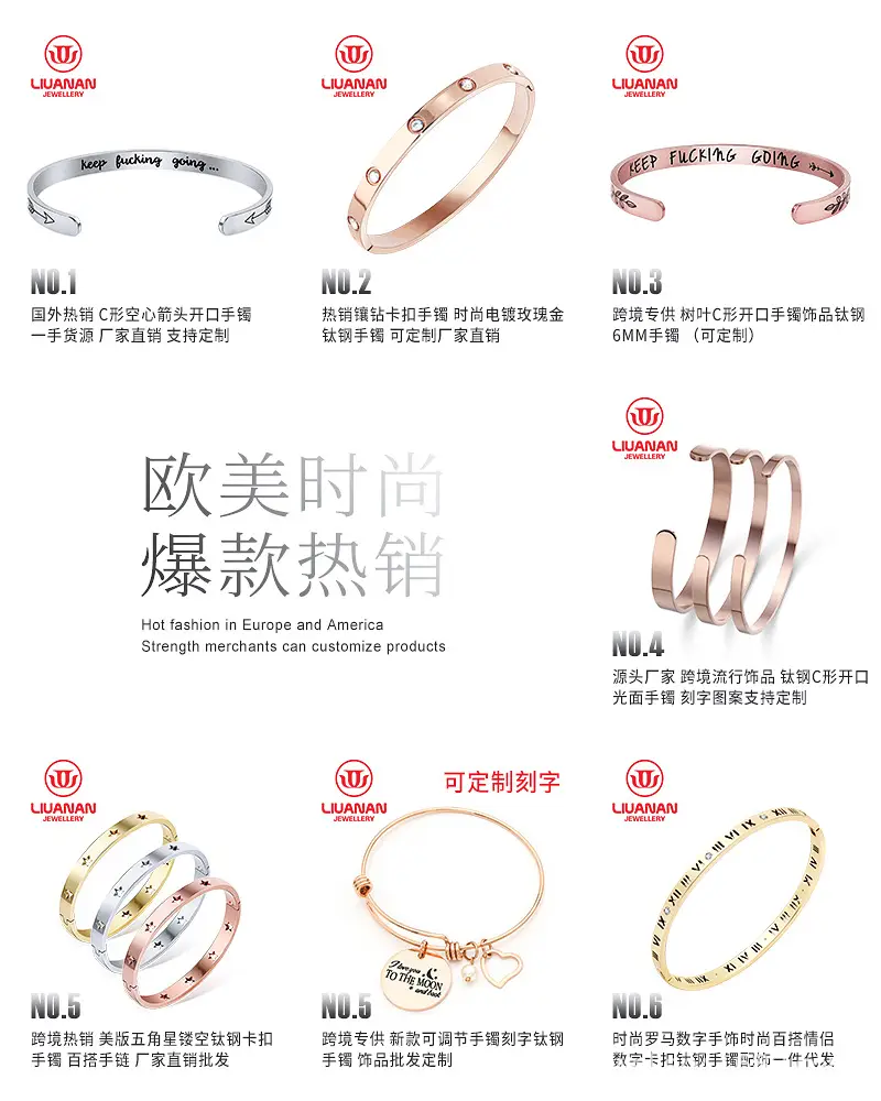 High-End Open Bracelet Wave Lettering Titanium Steel 10Mm โ feature 2