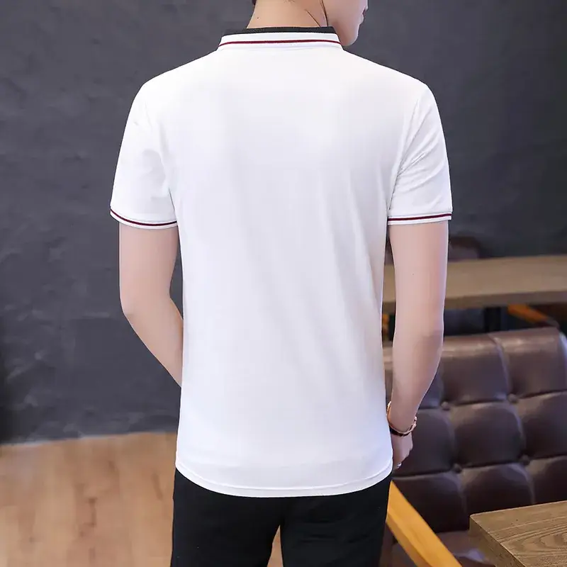 Men Pink Polo T-Shirt Slim Fit Solid Color